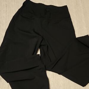 Elegant Black Wide-Leg  Capri Women's Pants